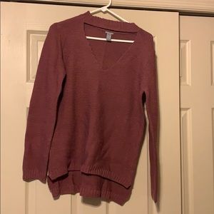 High neck cut out sweater